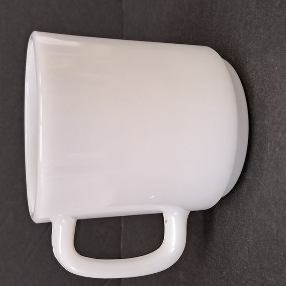 Vintage milk  glass New Brunswick lobster glasbake mug D shaped handle - Picture 3 of 7